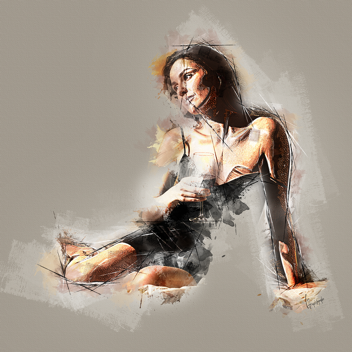 woman & wine