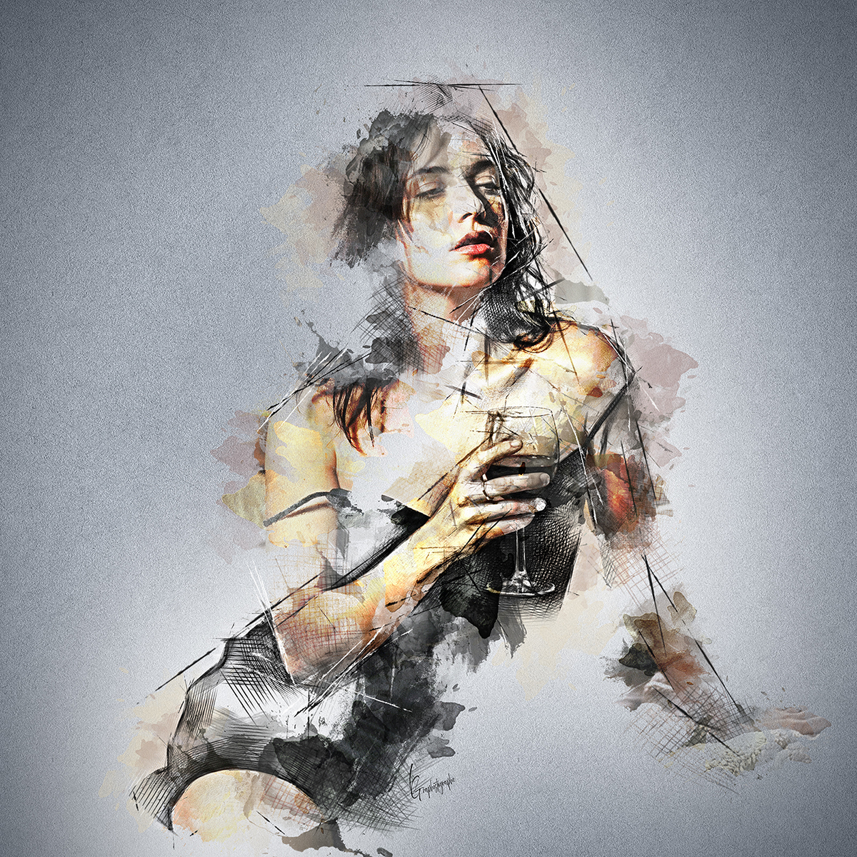 woman & wine