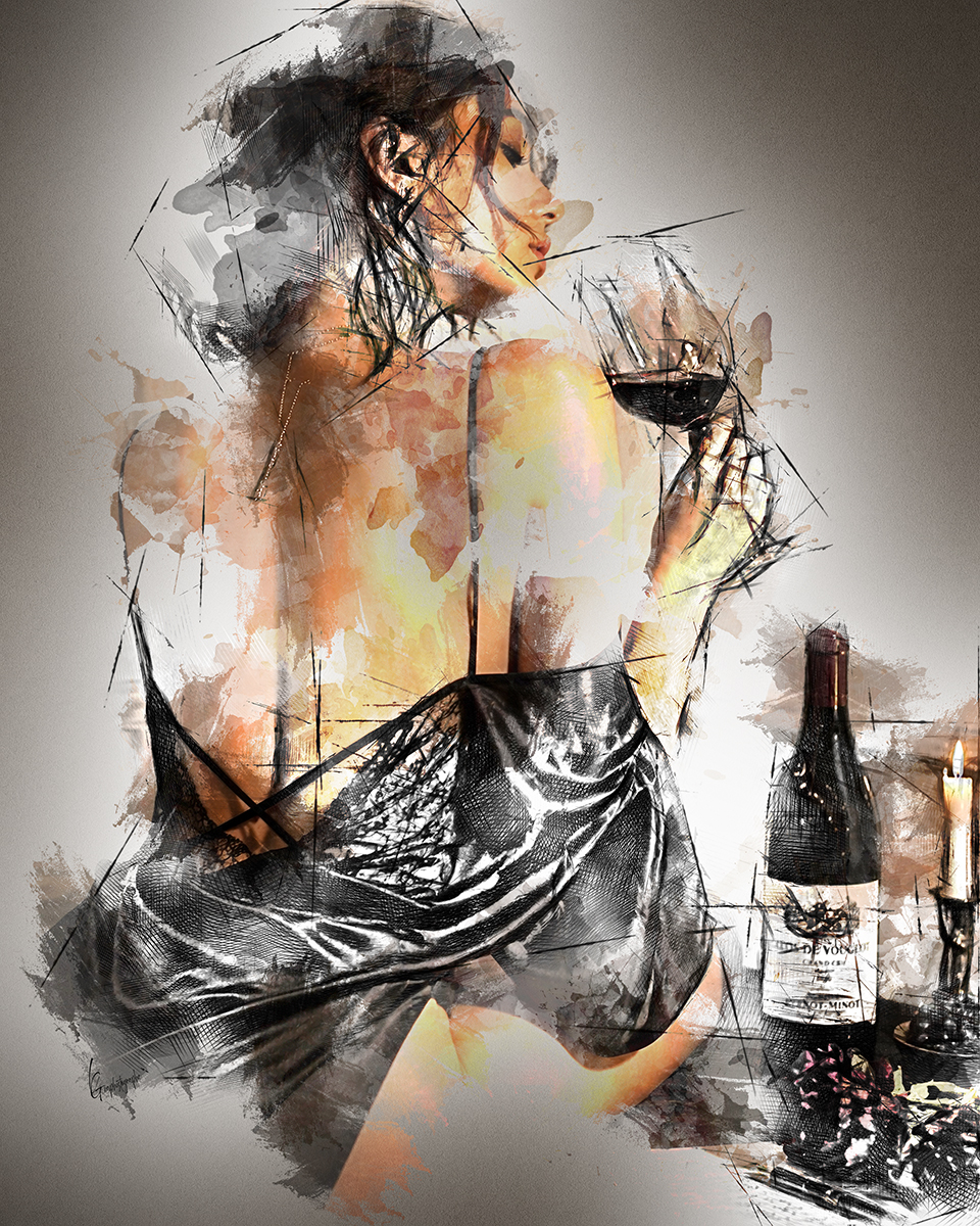 woman & wine