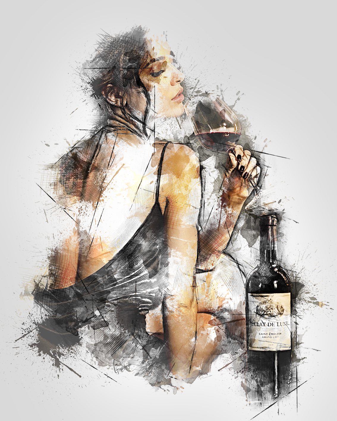 woman & wine