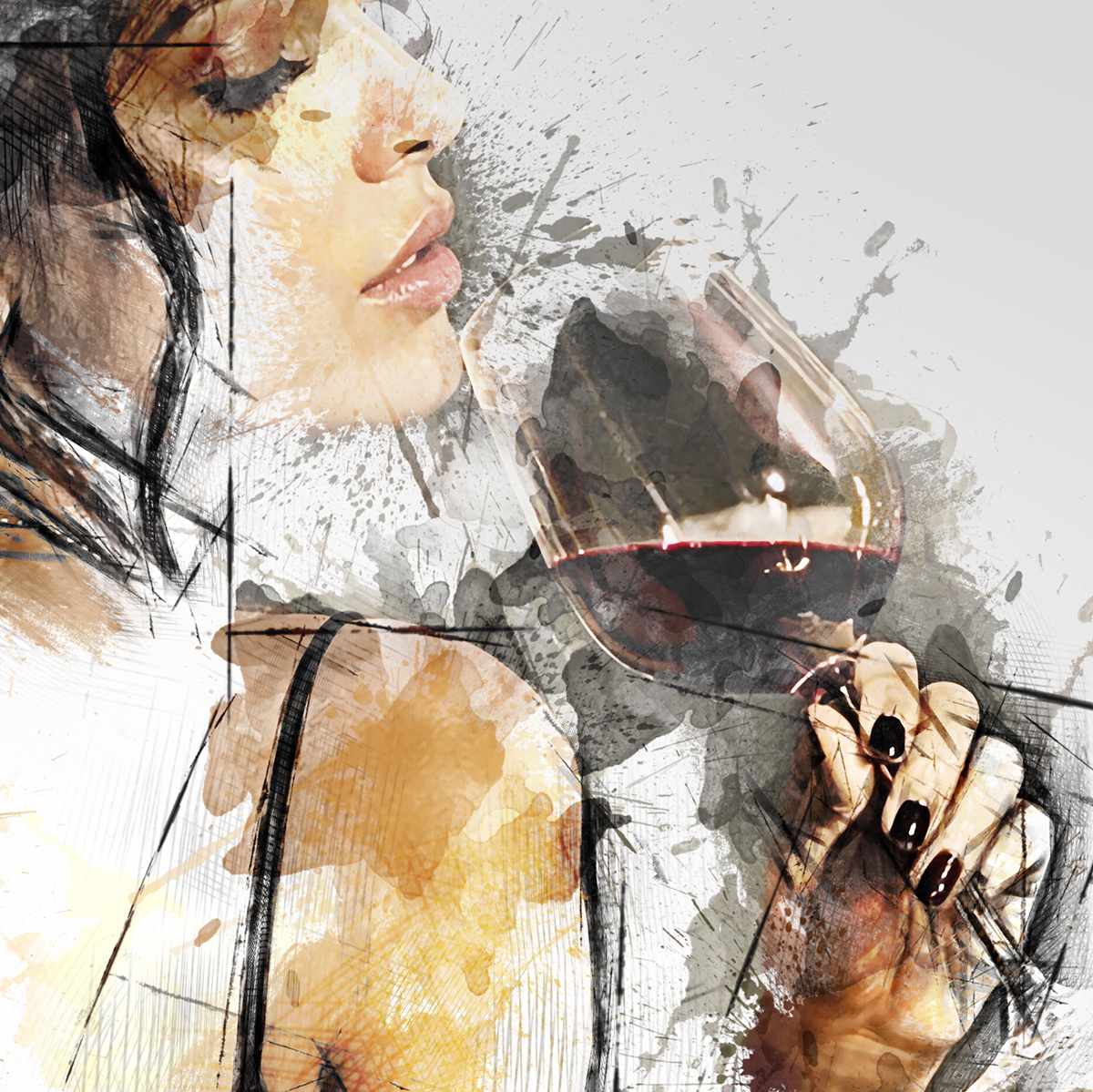 Woman & wine #09