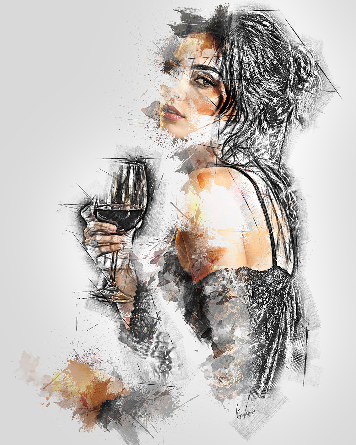 woman & wine